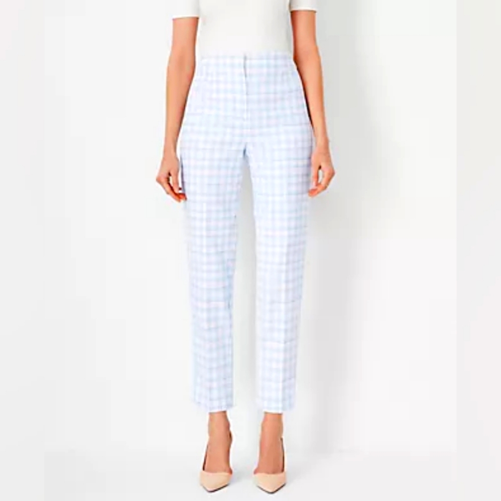 Ann Taylor The Lana Slim Pant in Plaid - Curvy Fit, Size 6